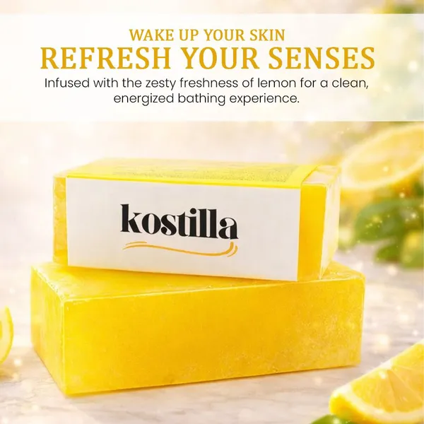 Kostilla_Lemon_Bathing_Soap_Refreshing_Citrus_Cleanse_Oil_Control_Revitalizing_Bath_Care_Pack_Of_3_(3x100G)