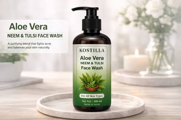 Kostilla_Aloe_Vera_Neem_Tulsi_Face_Wash_Pack_Of_2_300Ml_Each_Purifying_Refreshing_Cleanser_For_All_Skin_Types