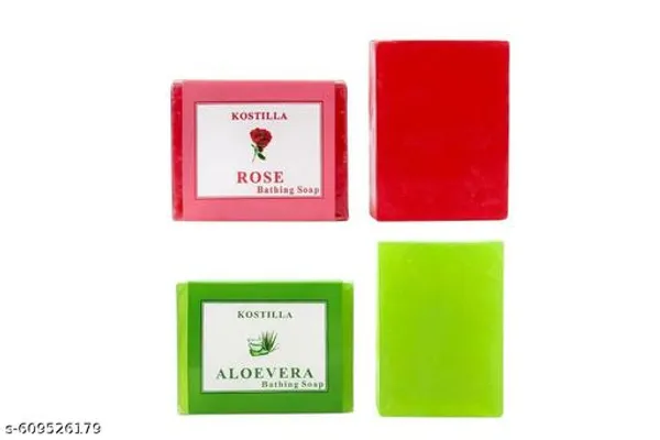 Kostilla_Bathing_Soap_Combo_Aloe_Vera_And_Rose_2_X_100G