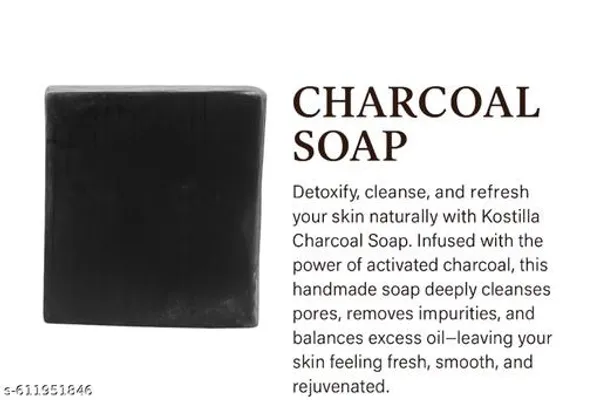 Kostilla_Charcoal_Handmade_Soap_Pack_Of_1_100G