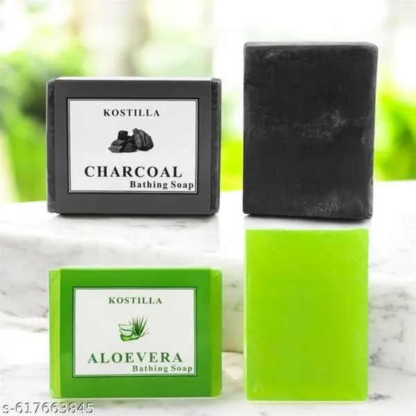 Kostilla_Bathing_Soap_Combo_Charcoal_And_Aloevera_2_X_100G