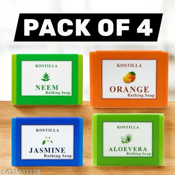 Kostilla_Bathing_Soap_Combo_Jasmine_Neem_Orange_Aloevera_4_X_100G