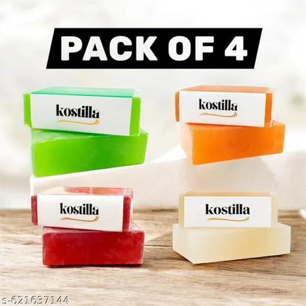 Kostilla_Bathing_Soap_Combo_Orange_Sandal_Aloevera_Rose_4_X_100G