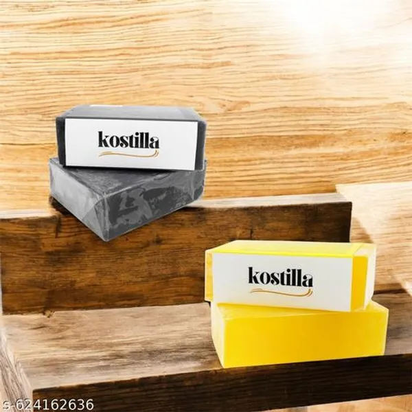 Kostilla_Bathing_Soap_Combo_Charcoal_And_Lemon_2_X_100G