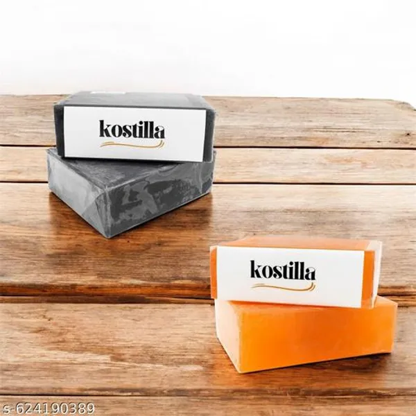 Kostilla_Bathing_Soap_Combo_Charcoal_And_Orange_2_X_100G