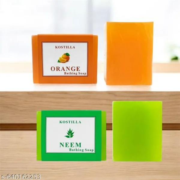 Kostilla_Bathing_Soap_Combo_Neem_Orange_2_X_100G_Refreshing_Skin_Cleansing