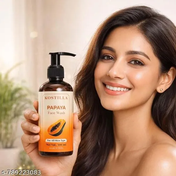 Kostilla_Papaya_Skin_Brightening_Face_Wash_Removes_Dirt_Dark_Spots_300Ml
