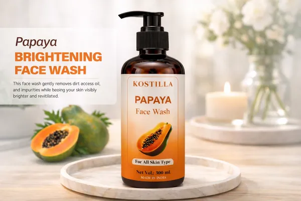 Kostilla_Papaya_Face_Wash_Pack_Of_2_300Ml_Each_Brightening_Deep_Cleansing_For_All_Skin_Types