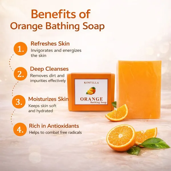 Kostilla_Orange_Bathing_Soap_Pack_Of_1_(100G)