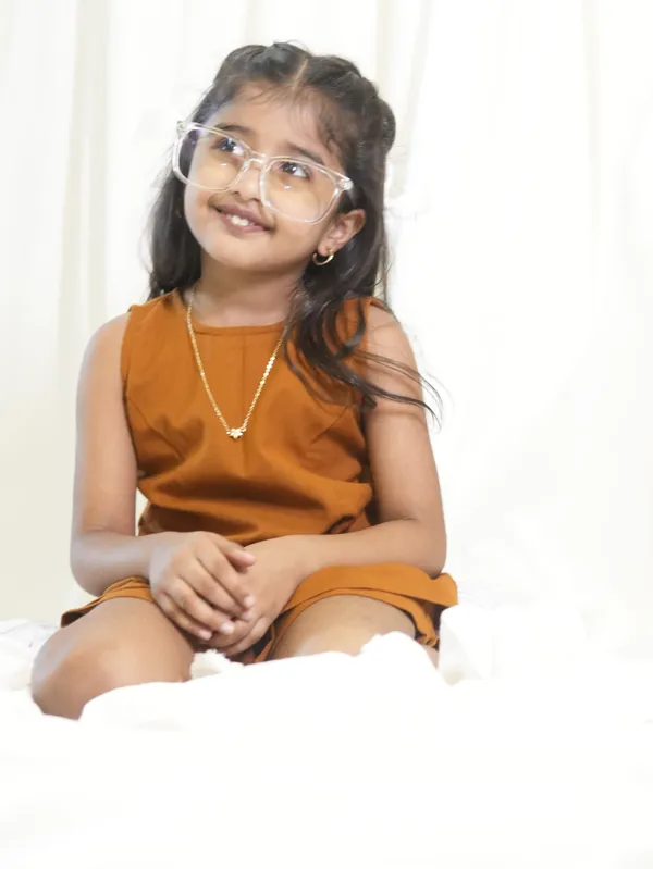 Brown_Back_Button_Top_For_Girl_Kids