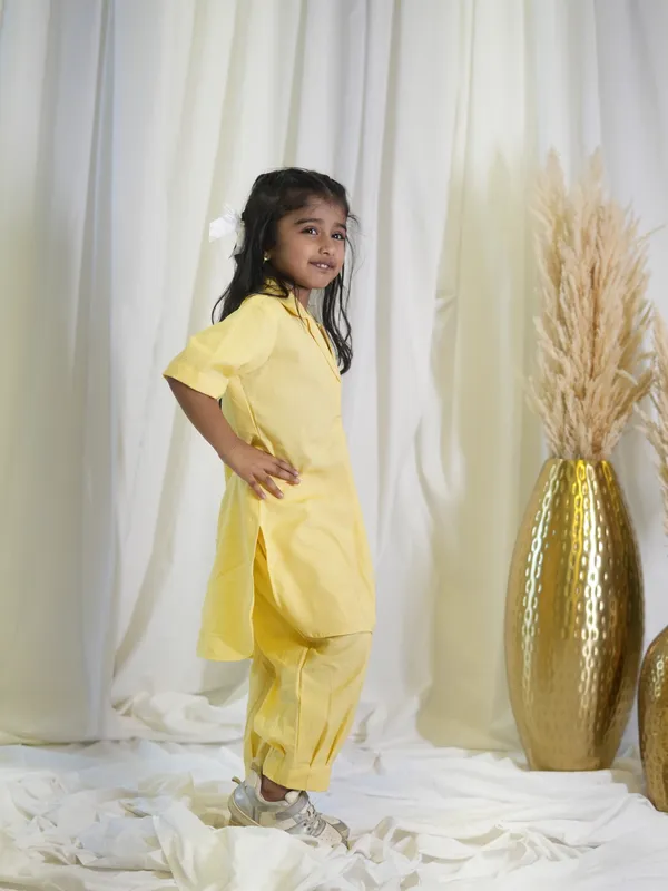 Yellow_Kurta_Coord_Set_For_Girl_Kids