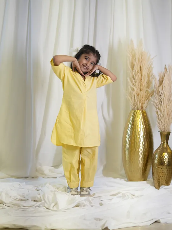 Yellow_Kurta_Coord_Set_For_Girl_Kids
