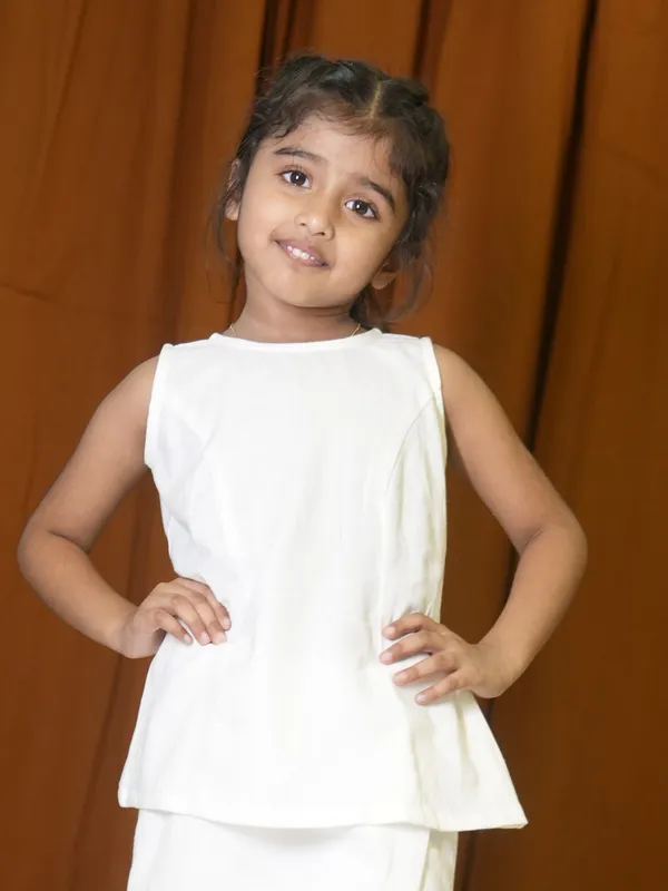 White_Back_Button_Top_For_Girl_Kids