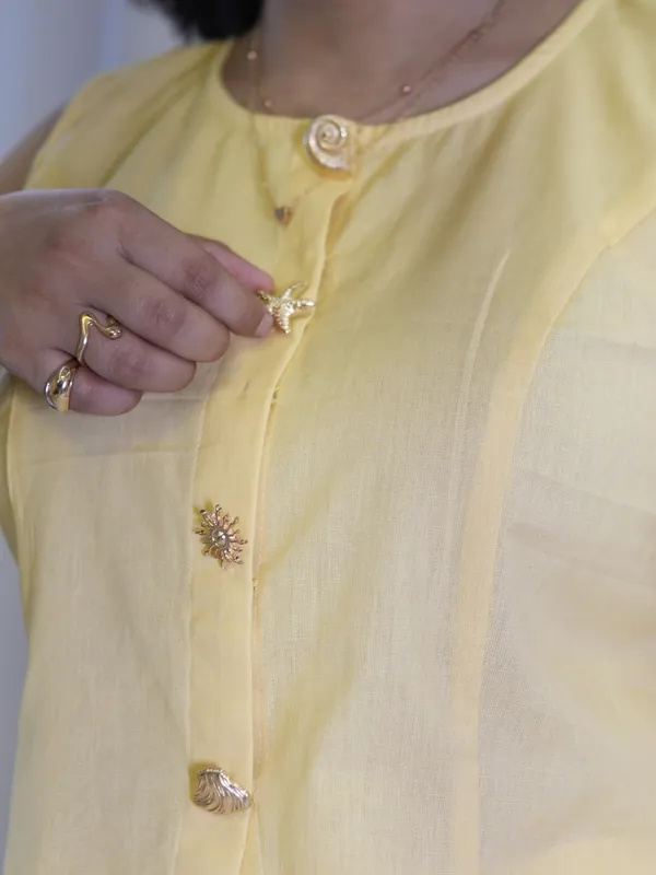 Yellow_Front_Button_Linen_Cotton_Top_For_Women