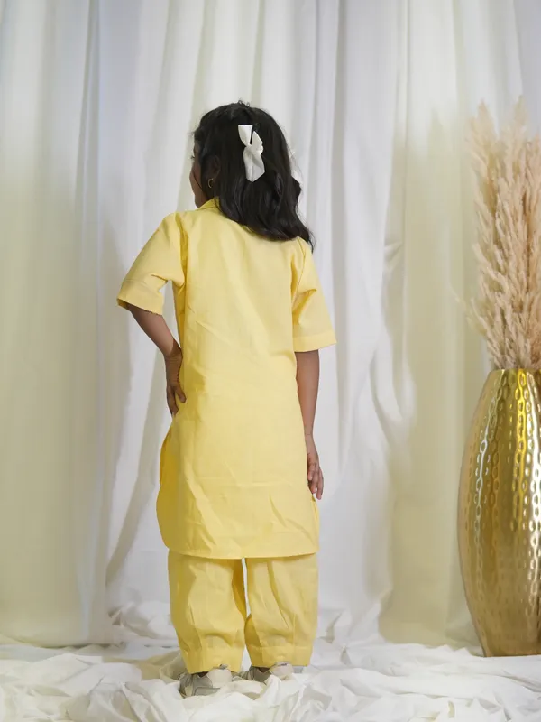Yellow_Kurta_Coord_Set_For_Girl_Kids