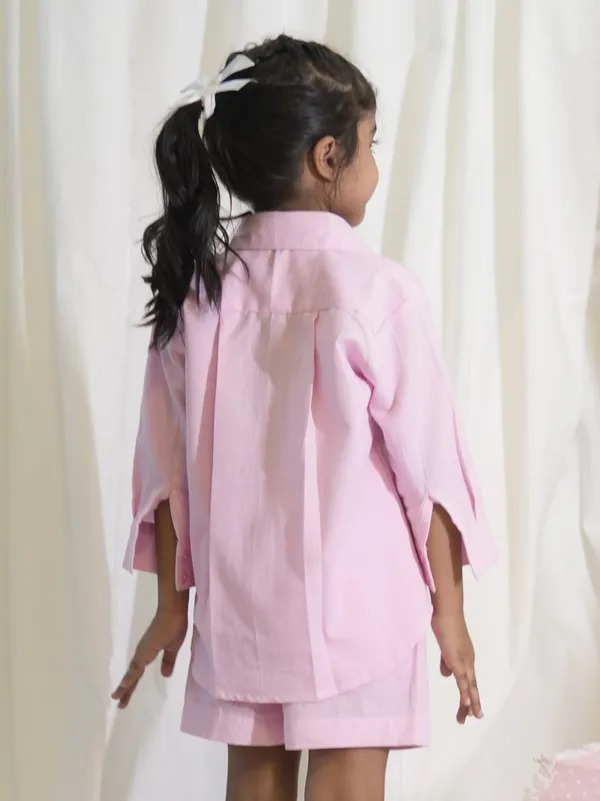 Pink_Linen_Cotton_Shirt_For_Girl_Kids