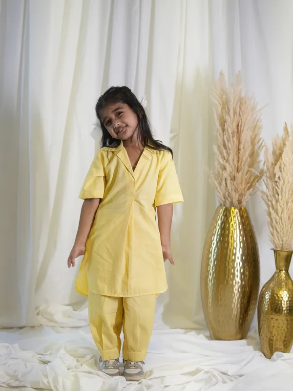 Yellow_Kurta_Coord_Set_For_Girl_Kids