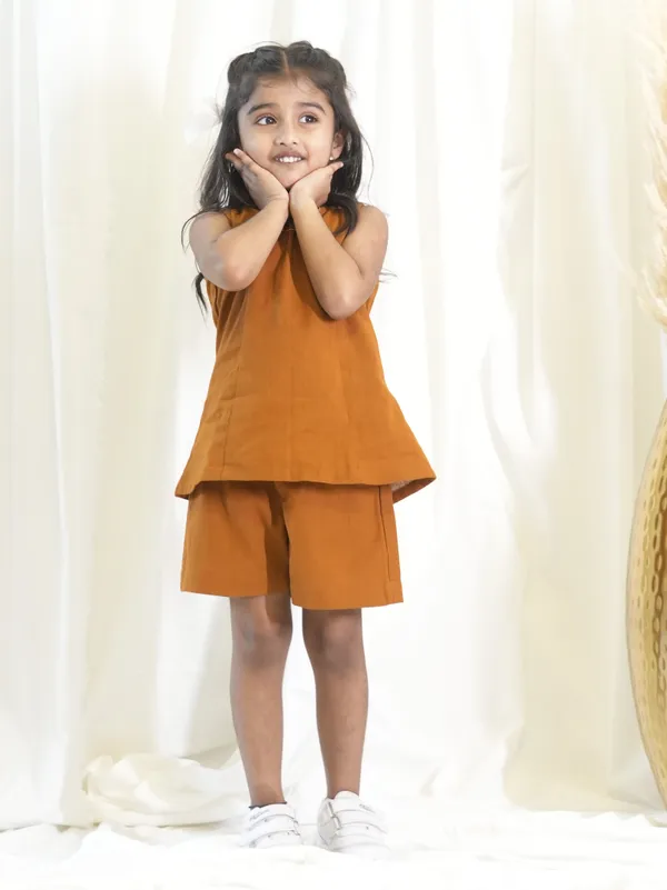 Brown_Short_Coord_Set_For_Girl_Kids