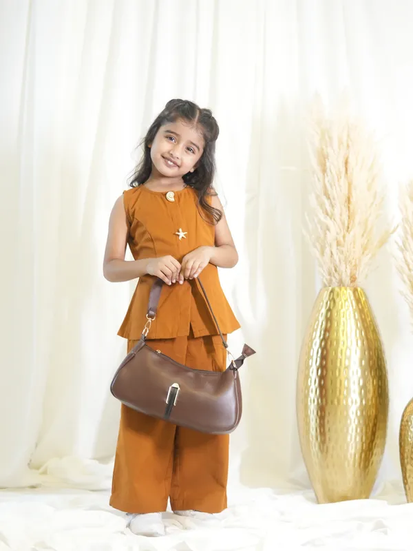 Brown_Buttoned_Top_For_Girl_Kids