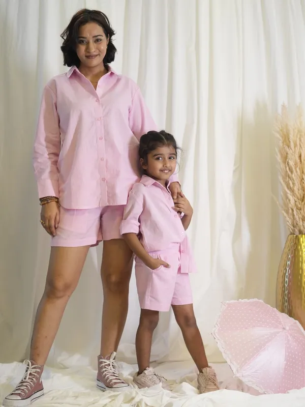 Pink_Shirt_Coord_Set_For_Women