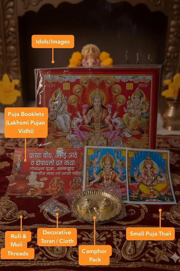 Diwali_Puja_Samagri_Kit_With_Photo_Frame_And_Thali