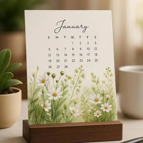 Wooden_Personalized_Pet_Portrait_Desk_Calendar_With_Stand