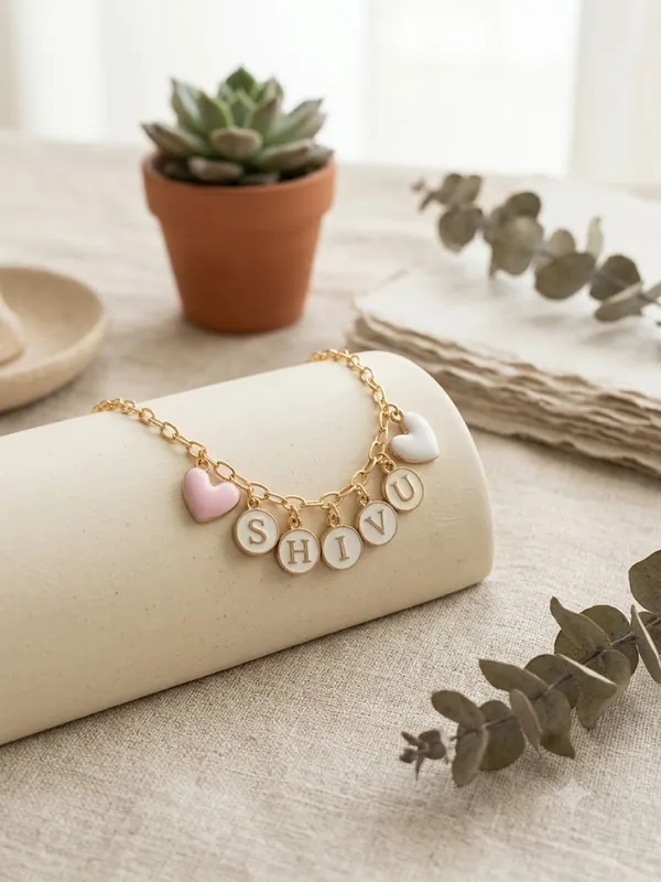 Golden_Alloy_Enamel_Charm_Personalized_Bracelet_For_Women