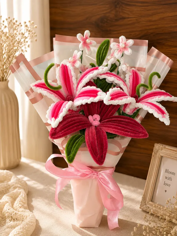 Fabric_Pink_And_White_Floral_Bouquet