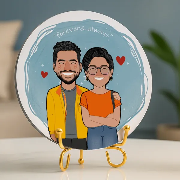Artist-Commissioned_Couple_portrait_with_Golden_Stand