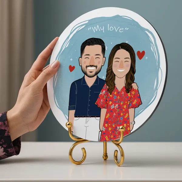 Artist-Commissioned_Couple_portrait_with_Golden_Stand