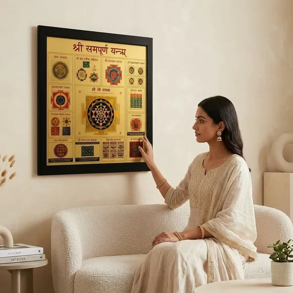 Gold_Plated_Sampoorna_Yantra_Decorative_Wall_Hanging_Frame_-_Pack_of_2