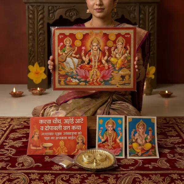 Diwali_Puja_Samagri_Kit_With_Photo_Frame_And_Thali