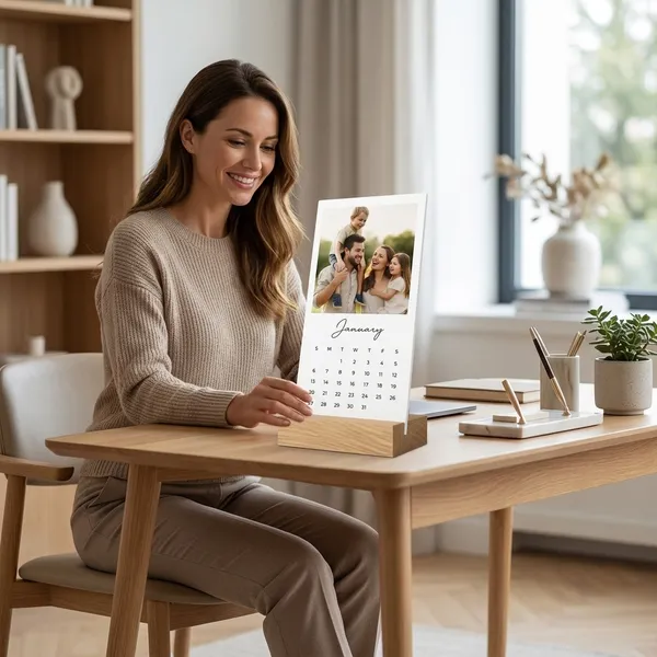 Wooden_Personalized_Pet_Portrait_Desk_Calendar_With_Stand