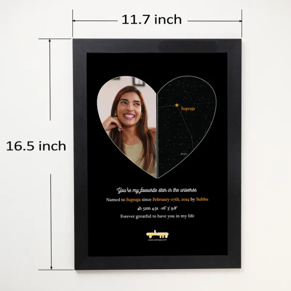 Wooden_Personalized_Heart_Star_Map_Photo_Frame_A3