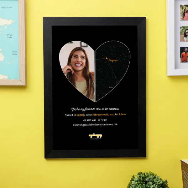 Wooden_Personalized_Heart_Star_Map_Photo_Frame_A3