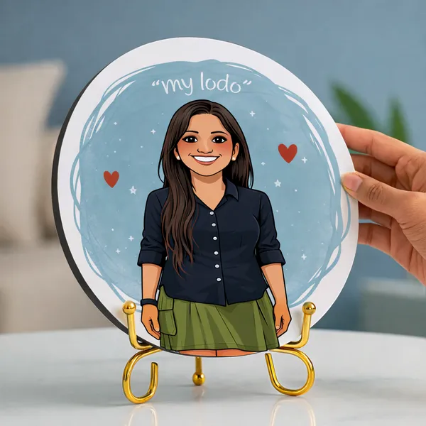 Acrylic_Personalized_Round_Tabletop_Photo_Frame_With_Golden_Stand