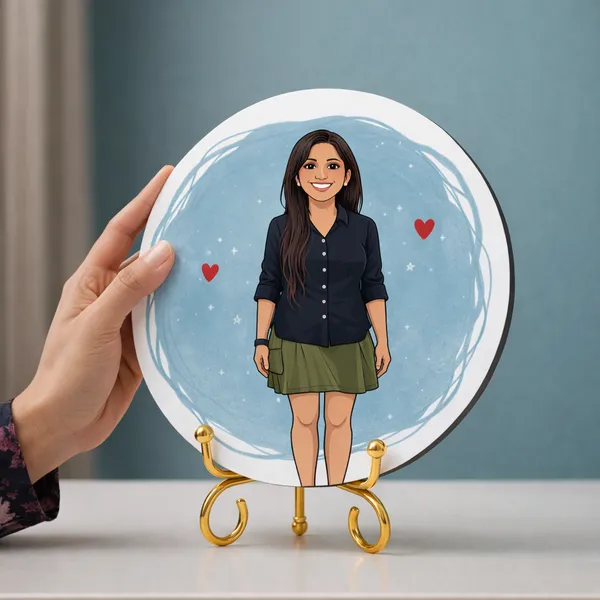 Acrylic_Personalized_Round_Tabletop_Photo_Frame_With_Golden_Stand