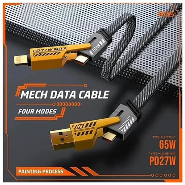 Usb_C_Cable_Lightening_Cable_65W_4_In_1_Charging_Cable_1_Mtr_Flat_Braided_Usb_C_Charger_Cord_With_Data_Transfer_Multi_Charging_Cable_Combo_Type_C_Usb_A_Lightening_Port_Black