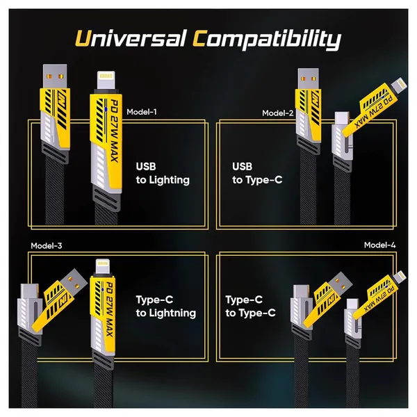 Usb_C_Cable_Lightening_Cable_65W_4_In_1_Charging_Cable_1_Mtr_Flat_Braided_Usb_C_Charger_Cord_With_Data_Transfer_Multi_Charging_Cable_Combo_Type_C_Usb_A_Lightening_Port_Black