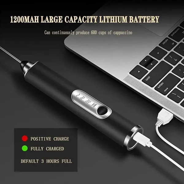 Product_Summary_Bindex_Rechargeable_Handheld_Milk_Frother_3_Speed_Electric_Foam_Maker_For_Coffee_With_2_Whisks_And_Coffee_Decoration_Tool_Coffee_Frother