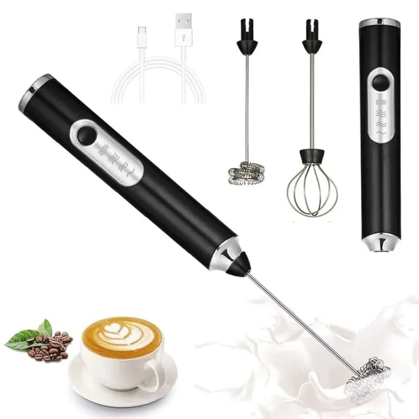 Product_Summary_Bindex_Rechargeable_Handheld_Milk_Frother_3_Speed_Electric_Foam_Maker_For_Coffee_With_2_Whisks_And_Coffee_Decoration_Tool_Coffee_Frother