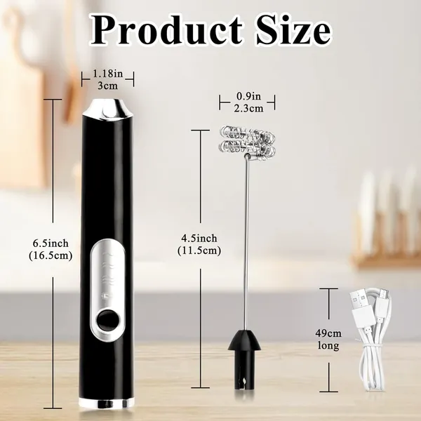 Product_Summary_Bindex_Rechargeable_Handheld_Milk_Frother_3_Speed_Electric_Foam_Maker_For_Coffee_With_2_Whisks_And_Coffee_Decoration_Tool_Coffee_Frother