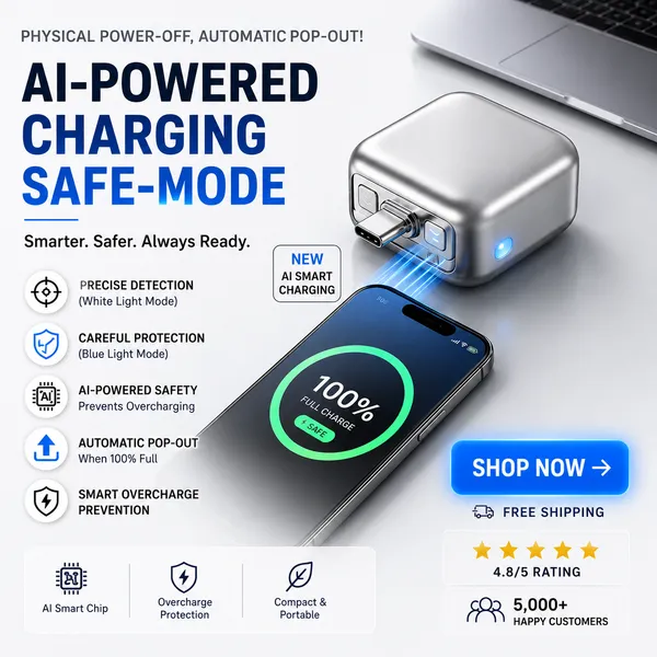 AI_Smart_Auto-Disconnect_140W_Fast_Charging_Adapter