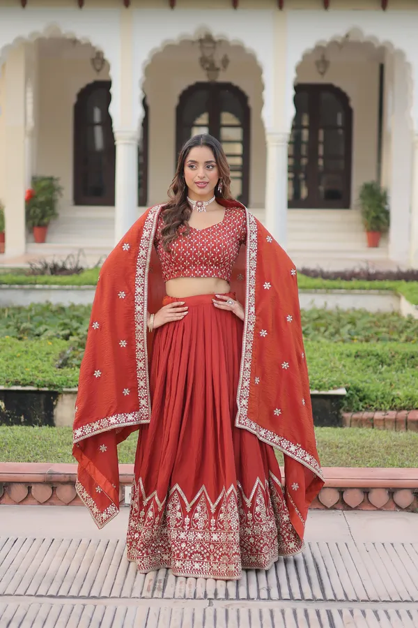 Red_Cotton_Lehenga_Choli_For_Women