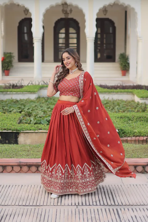Red_Cotton_Lehenga_Choli_For_Women