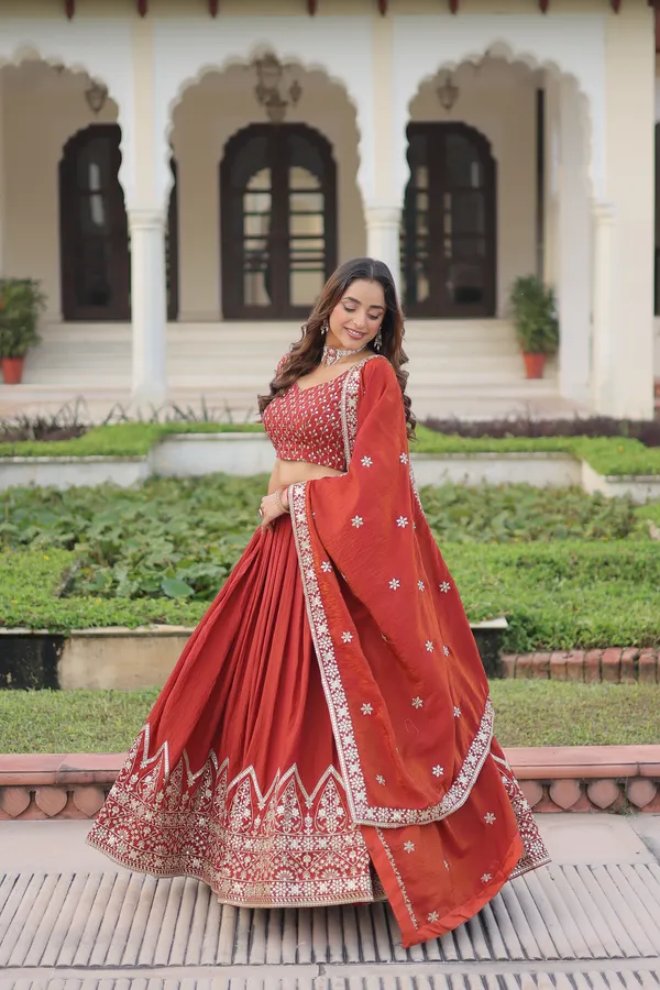Red_Cotton_Lehenga_Choli_For_Women