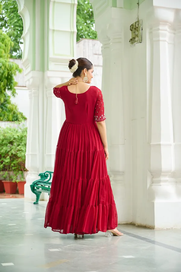 Red_Cotton_Anarkali_Gown_For_Women