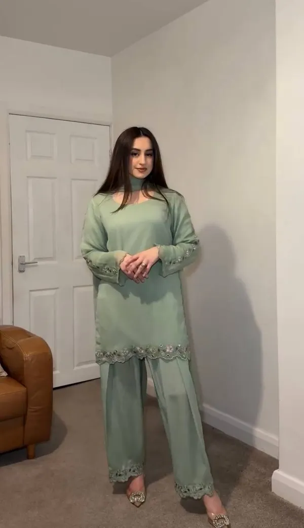Brown_And_Mint_Green_Cotton_Pakistani_Suit_For_Women_Pack_Of_2