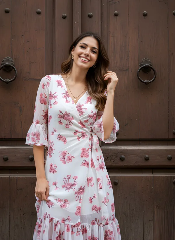 Fancy_White_floral_Printed_dress