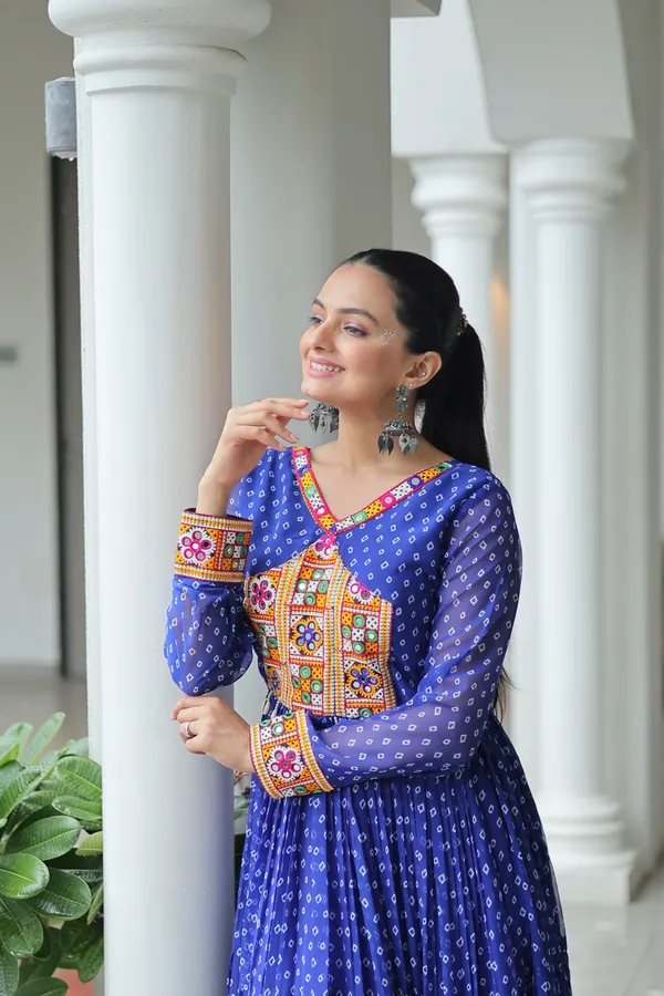 Royal_Blue_Cotton_Anarkali_Gown_For_Women